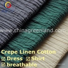 Tissu en coton en lin à la crêpe de haute qualité pour la robe (GLLYMM001)
